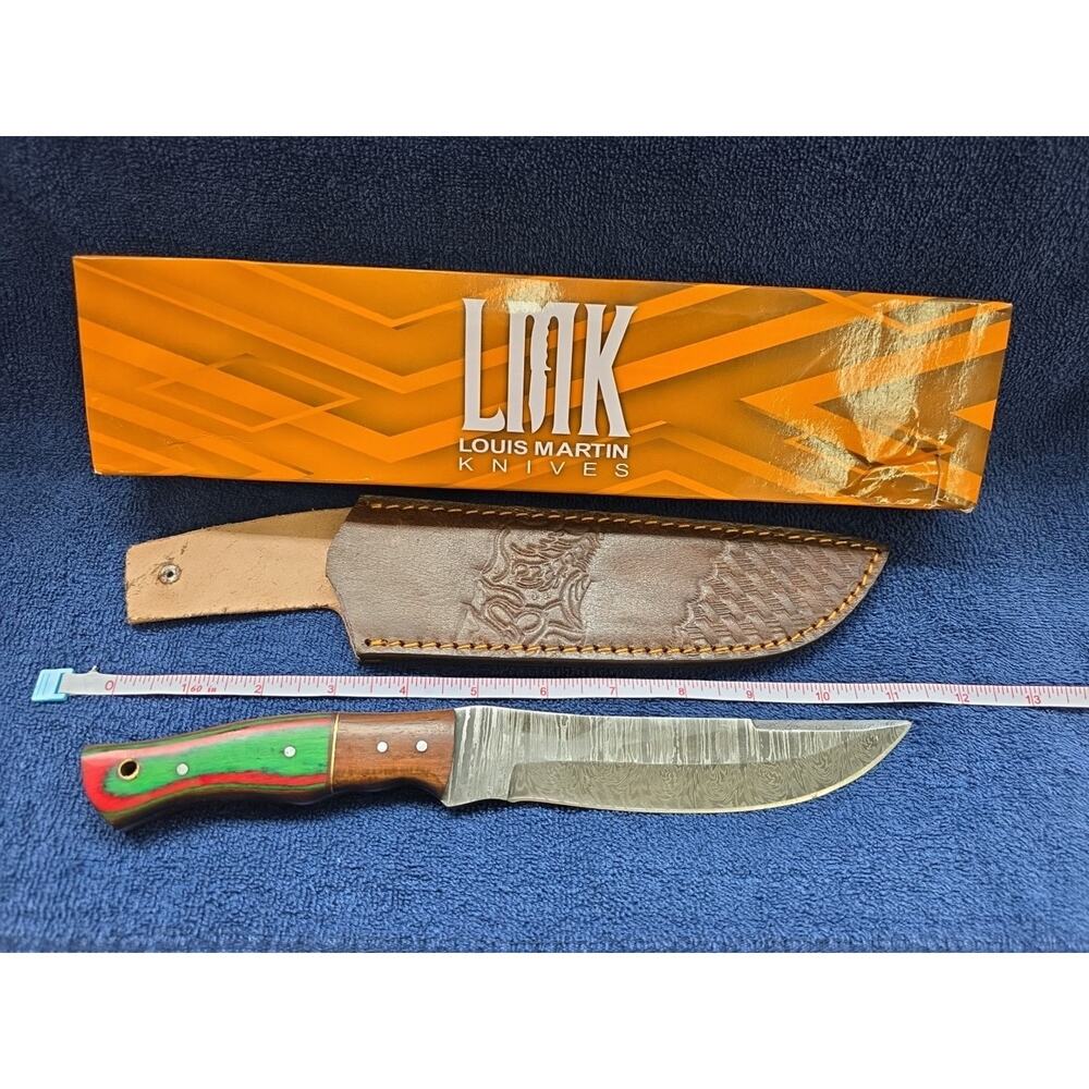 Hunting Bowie Knife 11 Inch Custom Made Forged Damascus Blade LMK Knives #9624